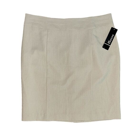 George Khaki Cream Skirt Midi Business Casual size 12 NWT - Picture 1 of 4